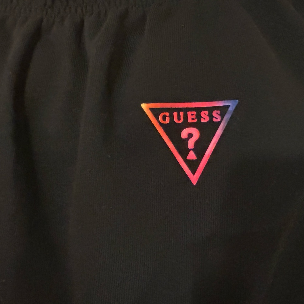 SALE•Guess Rainbow 🌈 Logo Crop Sweatshirt w Drawstring - Picture 12 of 15